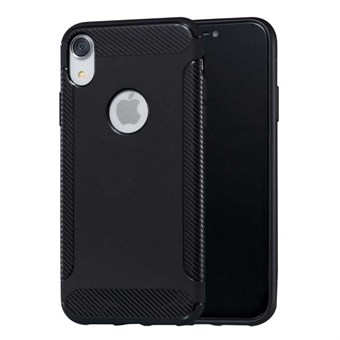 Stylish TPU and Carbon Fiber Cover for iPhone XR - Black