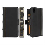 Book Book Leather Card Case iPhone XR - Black