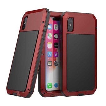 Waterproof Metal Case for iPhone XR - Red