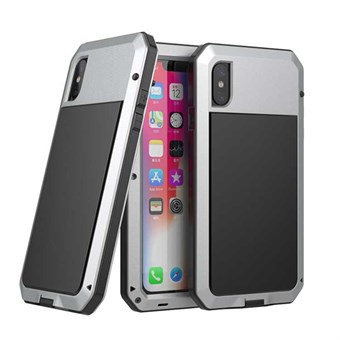 Waterproof metal cover for iPhone XR - Silver