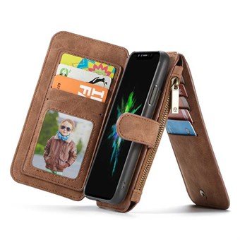 CaseMe Flip Wallet for iPhone XR - Brown