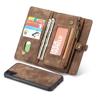 CaseMe Flap Wallet for iPhone XR - Brown