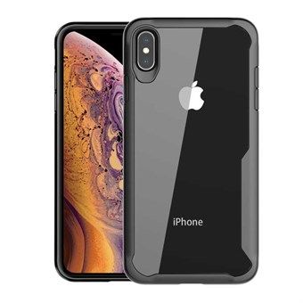 Transparent Shockproof Cover in TPU and PC for iPhone XR - Black