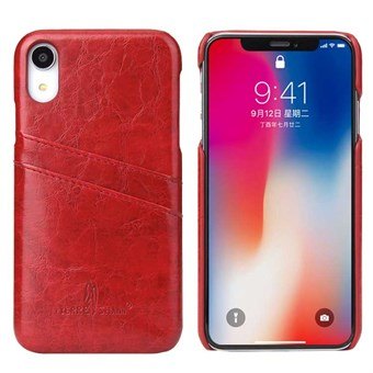 Fashion Leather Cover for iPhone XR - Red