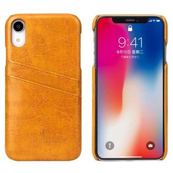 Fashion Leather Cover for iPhone XR - Yellow