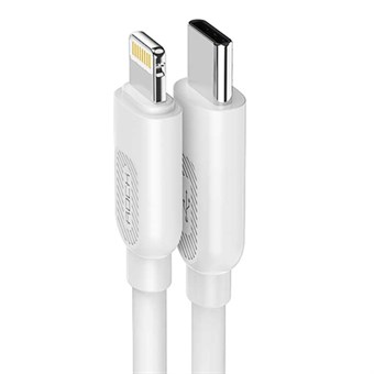 ROCK Z16 3A USB-C / Type-C to 8 Pin PD Fast Charging Data Cable, Length: 1m (White)