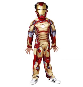 Ironman Costume Kids - Incl. Mask + Suit - Small - 110-120 cm