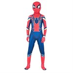 Iron Spiderman Costume Kids - Incl. Mask + Suit - Medium - 120-130 cm