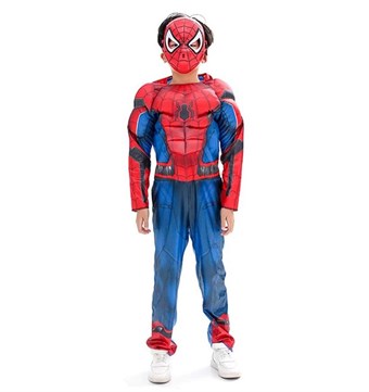 Spiderman Children - Incl. Mask + Suit - Large - 130-140 cm