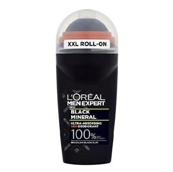 L\'Oreal Men Expert Black Mineral 48H Ultra Absorb Deodorant Roll On - 50 ml