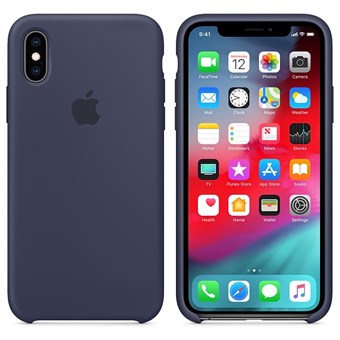 iPhone X / iPhone XS Silicone Case - Navy Blue