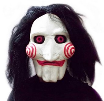 Saw Chainsaw massacre Jigsaw Mask from the horror movie "SAW" - Adult
