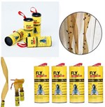 Double Sided Flypaper / Insect Paper - Adhesive Fly Catcher - 4 Pcs.