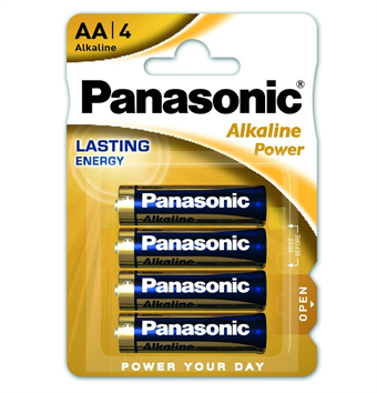 Panasonic Alkaline Power AA Batteries - 4 pcs