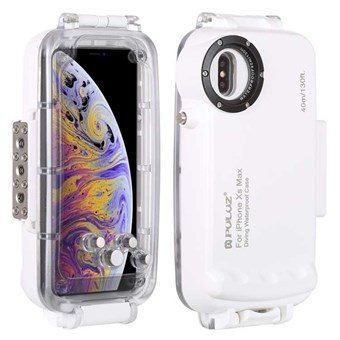 Puluz iPhone XS Max Waterproof Underwater Housing / 40 m - White