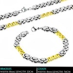 King chain bracelet + necklace flat