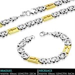 King chain bracelet + necklace flat