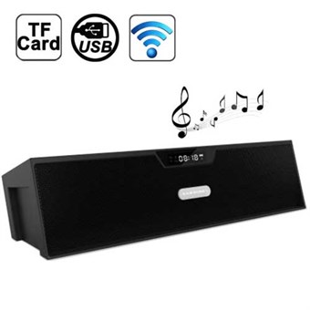 Sardine Bluetooth stereo sound speaker with FM, SD and USB - Black