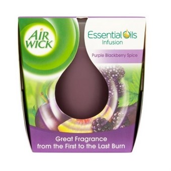 Air Wick Scented Candle - Essential Oils - Purple Blackberry Spice