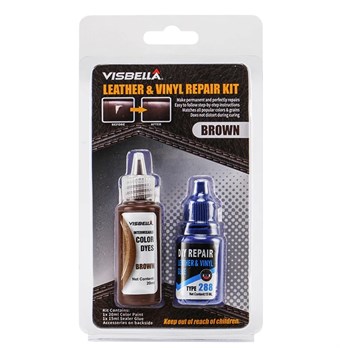 Leather Repair Kit Restorer Black Auto Car Sits - Sofa Holes Scratches - Rips Skin Leather Cleaner - Brown