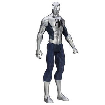 Spiderman Silver, armored - Action Figure - 30 cm - Superhero - Superhero
