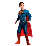Superman Costume Kids - incl. Face mask + Suit + Sheath - Large - 130-140 cm