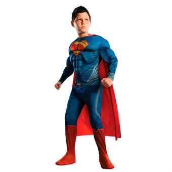 Superman Costume Kids - incl. Face mask + Suit + Sheath - Large - 130-140 cm
