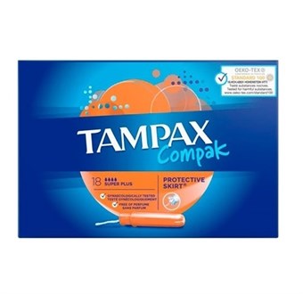 Tampax Compak Super Plus Tampons - 18 pcs