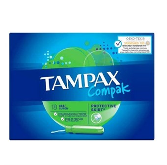 Tampax Compak Super Tampons - 18 pcs
