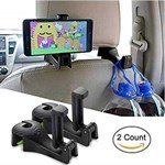 Headrest Holder for Mobile Phone - w / Hook - 360 Degree Rotation
