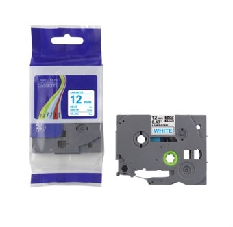 Brother Compatible TZ 231 - Black text White tape 12mm x 8 m