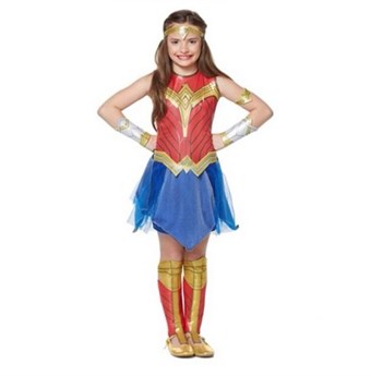 Wonder Woman Costume - Children - Incl. Arm & Leg Parts - Medium - 115-125 cm