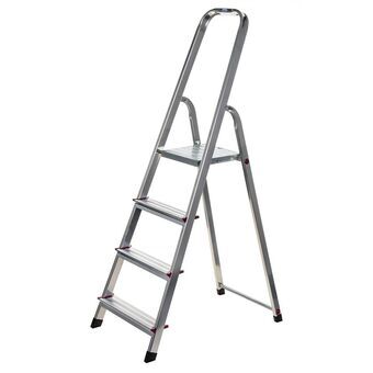 4-step folding ladder Krause 000705 Silver Aluminium