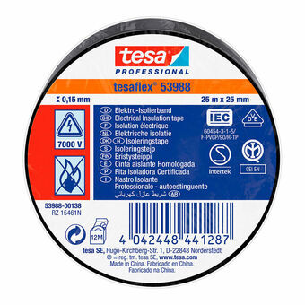 Insulating tape TESA Black PVC (25 mm x 25 m)