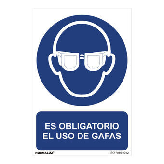 Sign Normaluz Es obligatorio el uso de gafas PVC