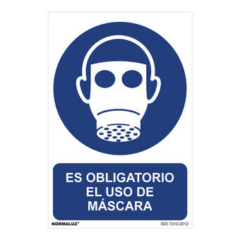 Sign Normaluz Es obligatorio el uso de máscara PVC