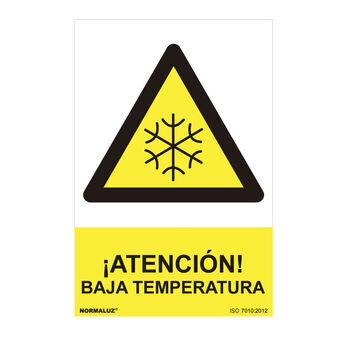 Sign Normaluz Atención baja temperatura PVC (30 x 40 cm)