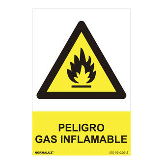 Sign Normaluz Peligro Gas Inflamable PVC (30 x 40 cm)
