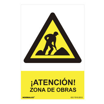 Sign Normaluz Zona de obras PVC (30 x 40 cm)