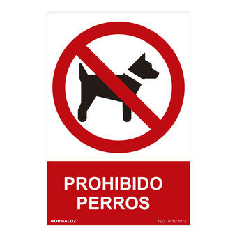 Sign Normaluz Prohibido perros PVC (30 x 40 cm)