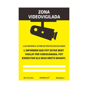Sign Normaluz Zona videovigilada PVC (21 x 30 cm)