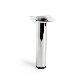 Feet Rei 401g Chromed Cylindrical Silver Steel Modern (Ø 3 x 15 cm)