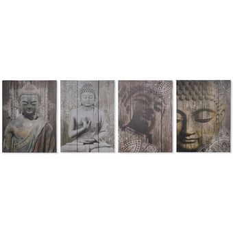 Painting DKD Home Decor Buddha Oriental (50 x 1,8 x 70 cm) (4 Units)