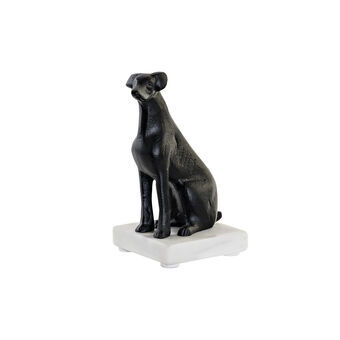Decorative Figure DKD Home Decor Black Aluminium Marble Dog Modern (12 x 10 x 20 cm)
