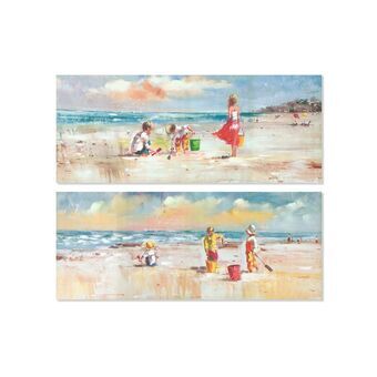 Painting DKD Home Decor Beach (100 x 2,5 x 40 cm) (2 Units)