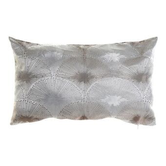 Cushion DKD Home Decor Grey Polyester Aluminium Traditional