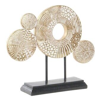 Decorative Figure DKD Home Decor Circles Golden Metal Resin (35 x 9 x 30.6 cm)