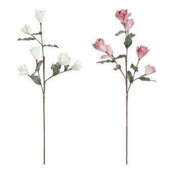 Bouquets DKD Home Decor White Pink EVA (Ethylvynilacetate) (2 pcs) (25 x 25 x 102 cm)