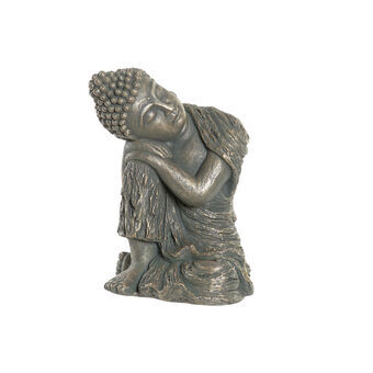 Decorative Figure DKD Home Decor Fibreglass Golden Buddha Dark grey (26 x 25 x 37 cm)