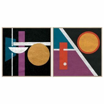 Painting DKD Home Decor 83 x 4,5 x 83 cm Abstract Modern (2 Units)